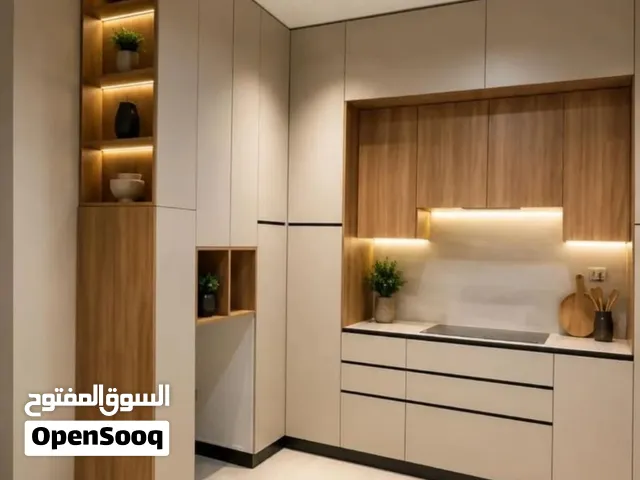 رفع مقاسات وتصميم وتصنيع وتركيب وصيانه وضمان مطابخ حديثة مواصفات عاليه وأجهزة وإكسسوارات