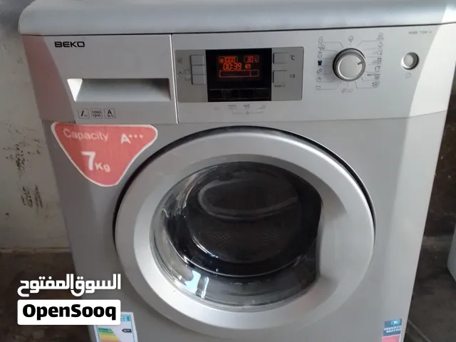 غساله بيكو تركيه 7 كيلو انفيرتر نظيفه وشغاله صلاة النبي بحال الوكاله للبيع اربد 60 دينار