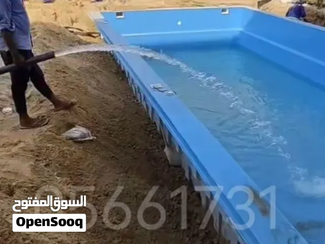 توريد وتركيب مسابح فايبر او خرسانة  سكيمر او اوفرفلوحسب ولاندسكيب