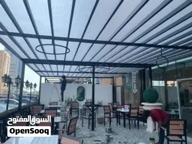 بديل الزجاج  برجولات المنيوم أشرعة مظلات قوسية أشرعة شوادر    مظلات قوسية