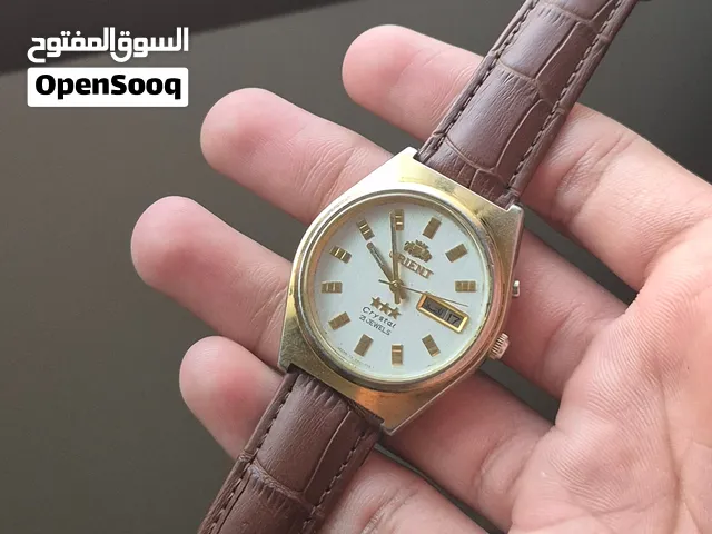 Vintage Gold plated orient tristar crystal automatic  Vintage Orient Tri-Star Crystal – Gold Plated