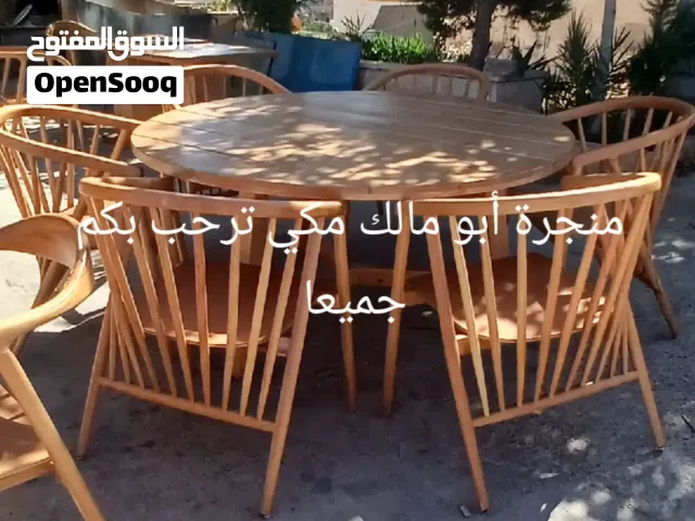 كراسي خشب زان دمياطي للكفيهات وطاولات للمقاهي وللمطاعم خشب زان