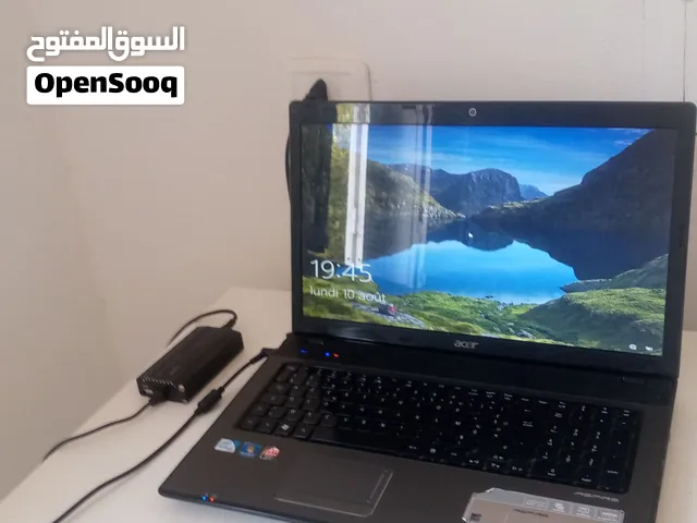 للبيع Acer Aspire 7741ZG  RAM 6GB  HDD 500GB  Windows 10(قابل الترقية250ssd) موجود في مدنين