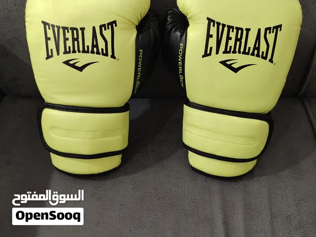 جف ملاكمة أصلي فنون قتالية Boxing Gloves Everlast 12oz Power Lock 2 مع باندج