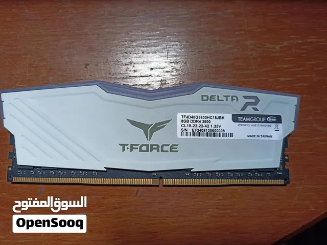 رام قطعة واحدة DDR4 3600Mhz 8GB T-Force