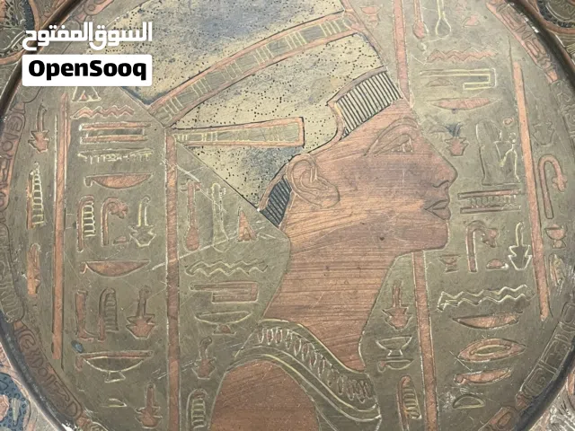 لوحه فنيه انتيك مصنوعه من النحاس الأحمر شغل يدوي قطرها 30 سم السعر 10دنانير
