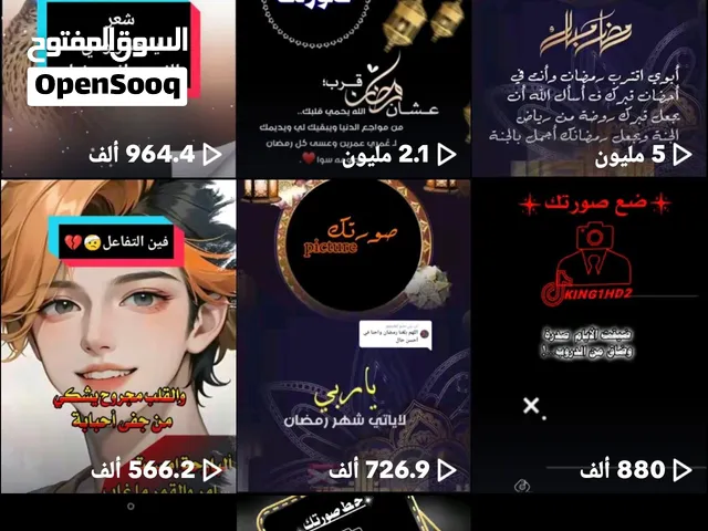 حساب كاب كات وحساب تكتك للبيع محتوى الحساب تصاميم قوالب وممكن تنشر فيه اي محتوى