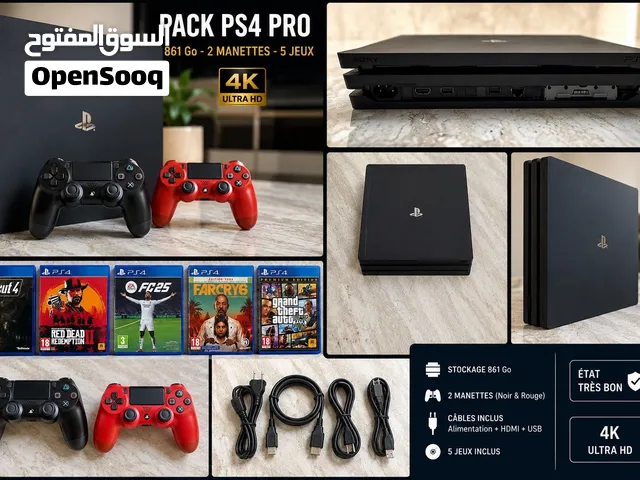 PS4 Pro 864Go 2 Manettes  5 Jeux demande de le choix du personne (description)1599dh avec fallout