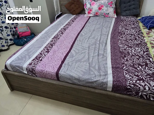 double bed frame with bed