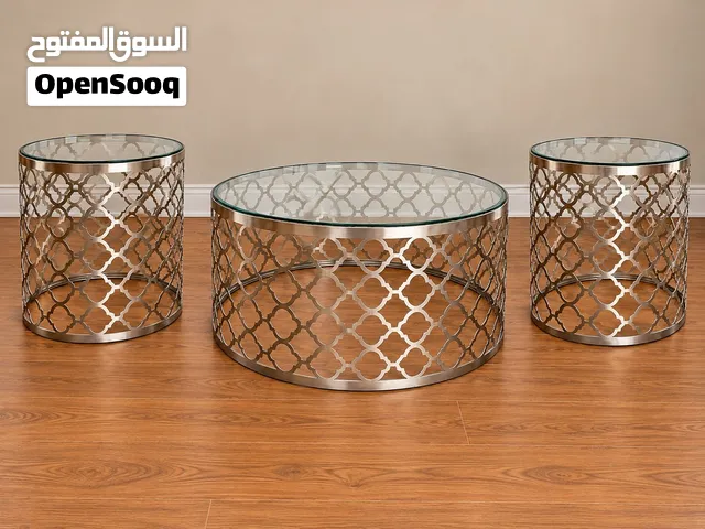 Elegant Coffee Table Set – 3 Pieces/طقم طاولات قهوة أنيق – 3 قطع