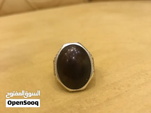 خاتم فضه عقيق جبلي من النوادر