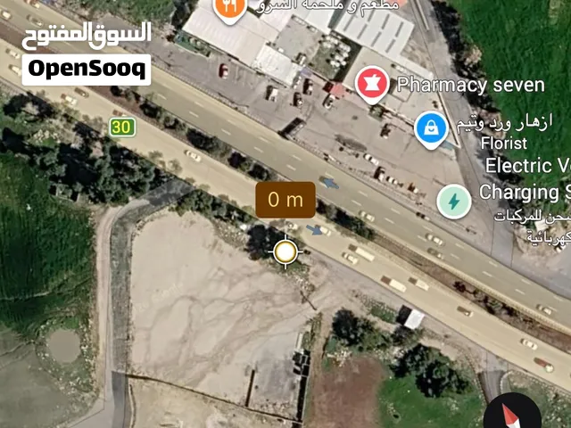 أرض تجارية مميزة للإيجار على الشارع الرئيسي عمان- السلط