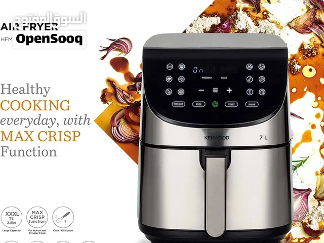 Kenwood Air Fryer, 1800 Watt, 7 Liters, Silver - HFM80.000SS 7 L 1800 W HFM80.000SS sliver