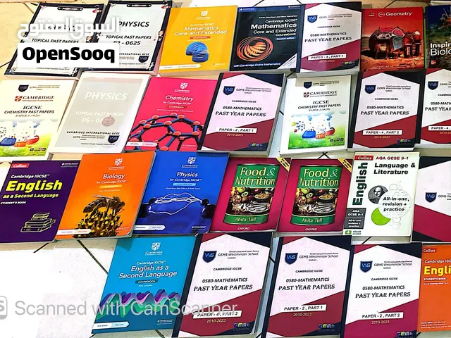 Cambridge IGCSE coursebook and past papers bundle - biology, chemistry, physics, math, english
