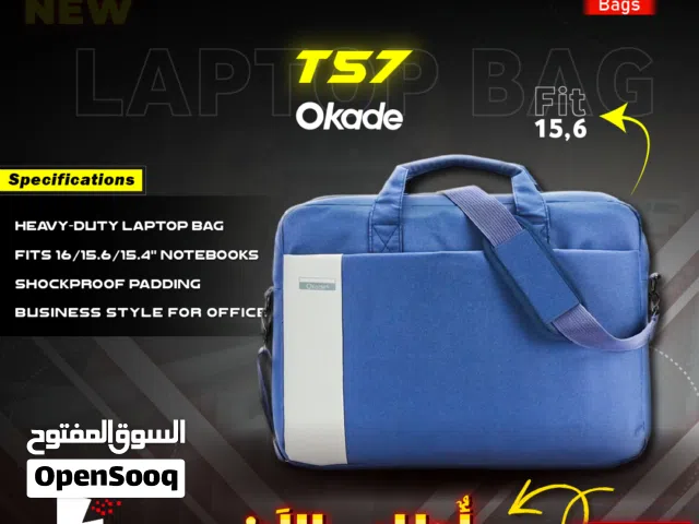 Okade T57 15.6 Inch Shoulder Laptop Blue Bag شنطة لابتوب لون أزرق شكل مميز