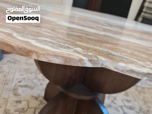 Real Heavy Marble & Wood Table - Made By OC Home