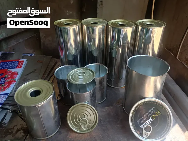 يوجد جميع انواع عبوات الصفيح وجميع المقاسات بأفضل الأسعار وأفضل خامات