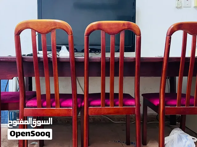 Big dining table with 6 chairs for sale