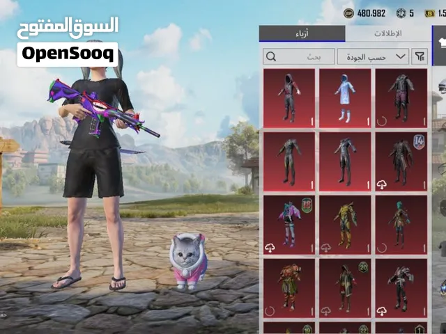 حساب ببجي موبايل العالميه فول سكنات لفل الملابس 59 واقرى الوصف