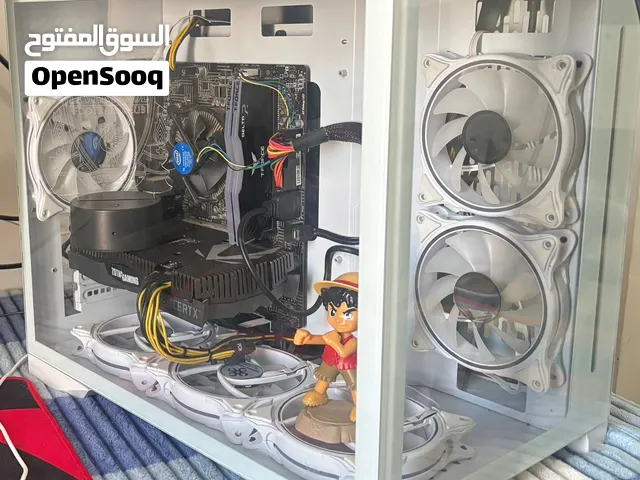 Gaming PC i3-10400F  GTX 1650 6GB   شاشتين +يد+كيبورد جميع الاجهزه باللون الابيض