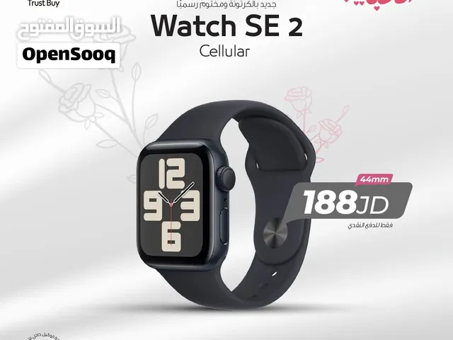 Apple Watch  se 44m new  ابل واتش إس اي 44 ملم  جديد مسكره كفاله ابل سنه وسنيتن ترست باي