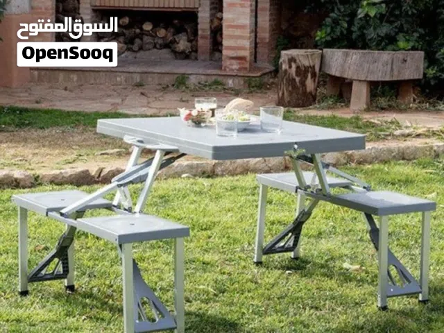 طاولة الرحلات الالمنيوم العجيبة قابلة للطي مع 4 كراسي وبأقل وشامل التوصيل