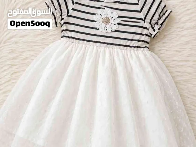 فستان بنات أبيض يناسب عمر 3و 4