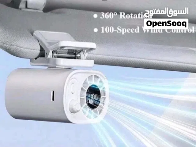 مروحة سيارة قابلة للتثبيت بمشبك مع شاشة LED، مروحة المقعد الخلفي، مراوح تبريد قوية قابلة للشحن