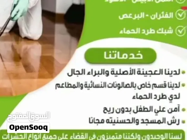 مكافحه جميع انواع الحشرات الصراصير الكبير والصغير