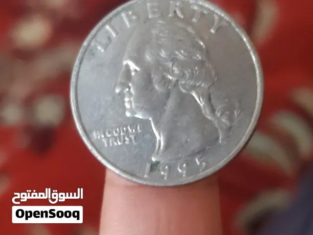 عمله امريكيه 25سنت نسبه الفضه فيها 90 من100