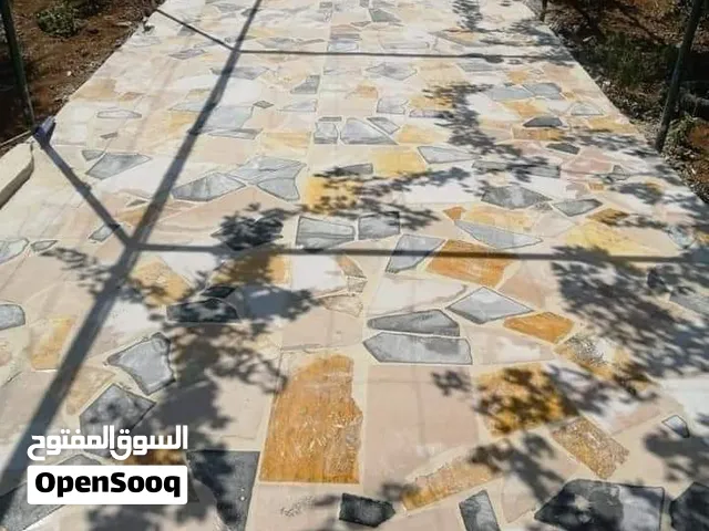ديكورات شحف حجر جدران وارضيات عازل للرطوبه ..المتر 4 دنانير مع المواد كاملا باقل الاسعار