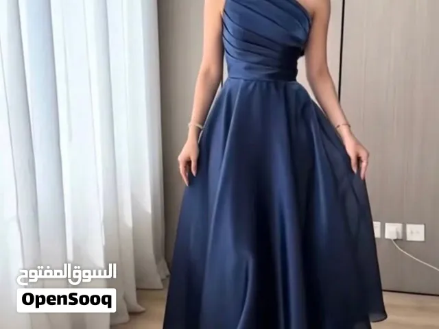 فستان سهرة كحلي أورجانزا قياس 38-40
