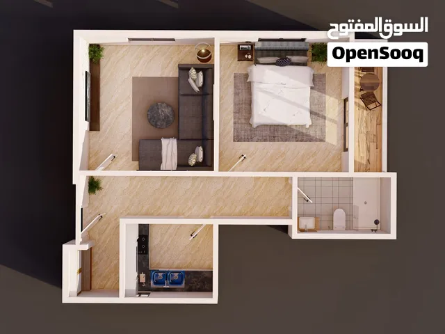 شقة غرفة وصالة 72م2 في مركز صلالة بـ21,000 ريال