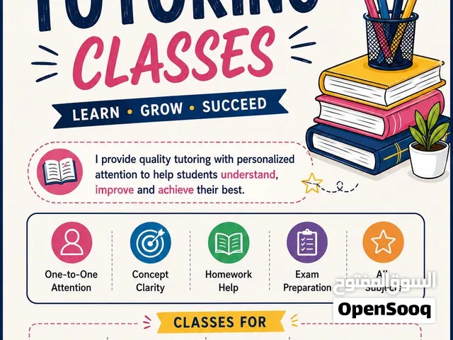 Tutoring classes Class kg to 9