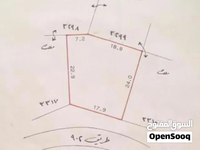 للبيع ارض سكنية في مدينة حمد بمساحة 524.8 متر مربع