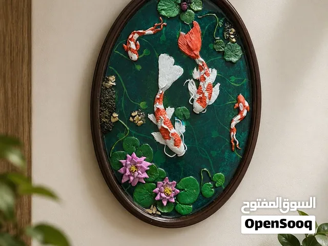 Resin tray used as wall decor