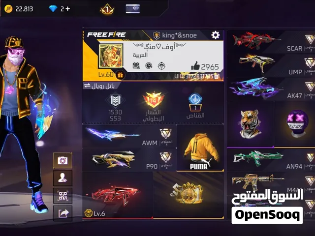 Free Fire Accounts and Characters for Sale in Damascus