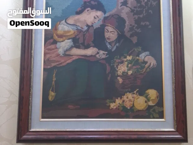 لوحة فنية يدوية قديمة وأثرية ثمينة
