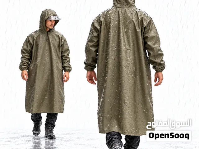 Tenue Imperméable Long avec Capuche Protection Complete - معطف مطر طويل مقاوم للماء
