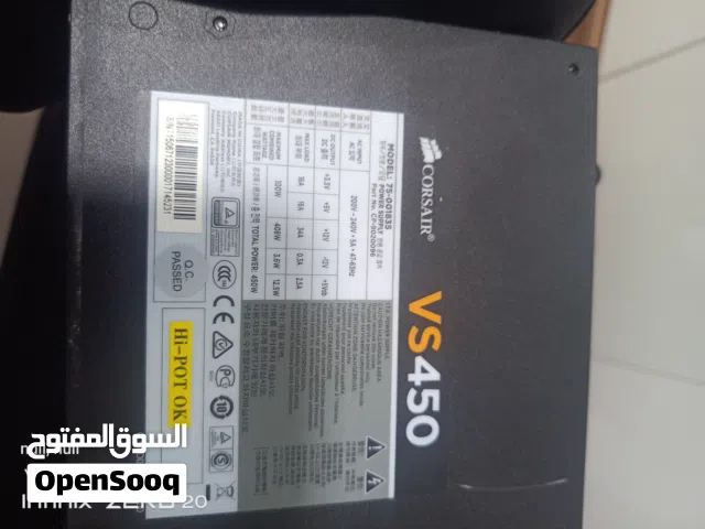 للبيع باور سبلاي كورسير Corsair VS450 بقوة 450 واط - بحالة ممتازة