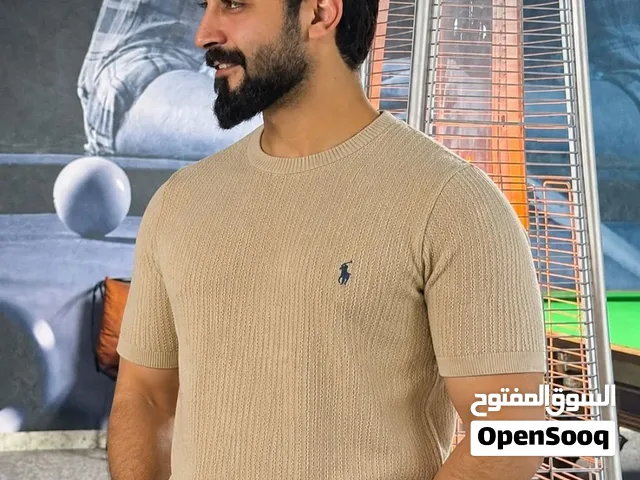 تيشيرت تريكو ماركة بولو بيجي اسود ابيض  قياس من M الى 2xl