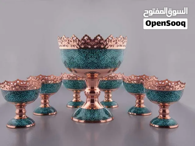 أطباق مكسرات فاخرة مطعّمة بالفيروز النيشابوري الطبيعي – أحجام متعددة وتصميم راقٍ