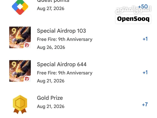 حساب نقاط تشغيل غوغل بلاي امريكي ذهبي للبيع ب8.5 $