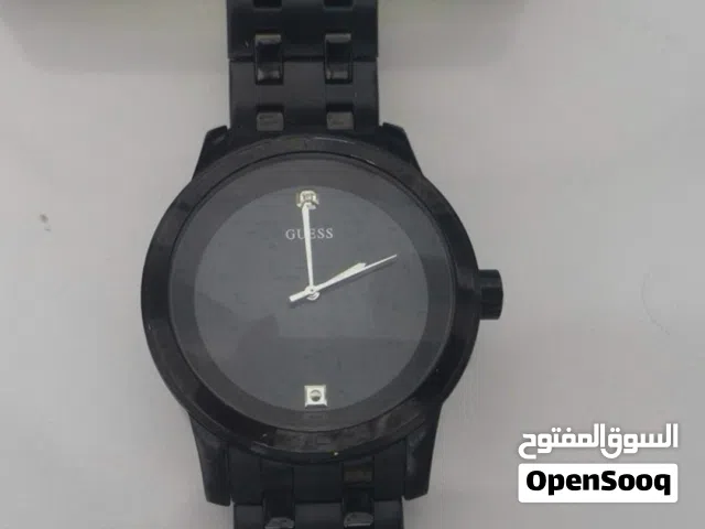 ساعة ماركة جيس لون أسود  Guess Black Diamond