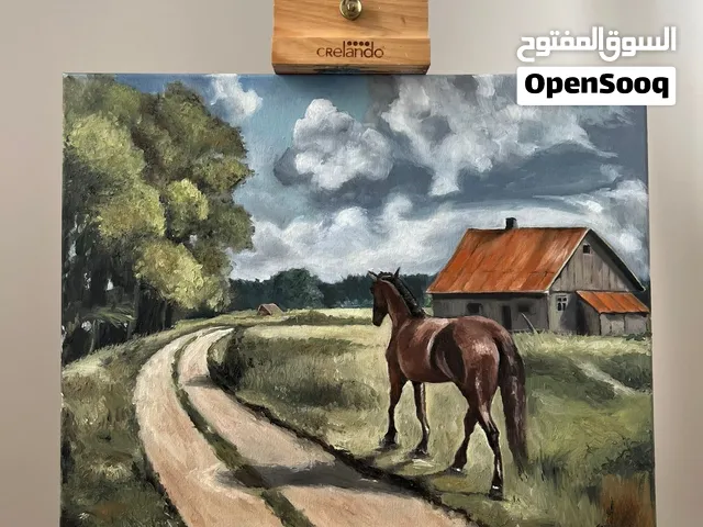 Oil painting on canvas for horse the size is  50*40