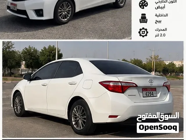 كورولا 2014 نظيفة اللون الأبيض