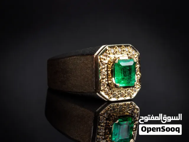 خاتم زمرد طبيعي  Natural Emerald Ring