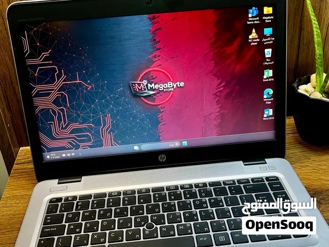 جاهز للاستخدام الفوري (ويندز 11 + أوفيس)  HP EliteBook  هيكل ألومنيوم أنيق وبطارية بصحة 100%