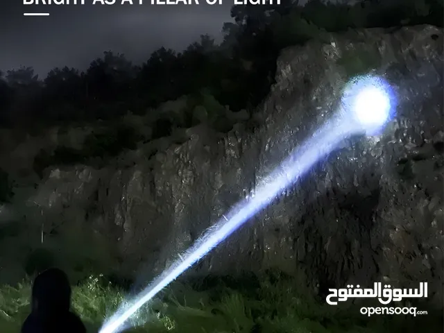 كشاف جبلي محمول ليد ليزر ابيض مصباح معدني مع زوم مدى 500 متر ضد الماء و اضائه جانبيه