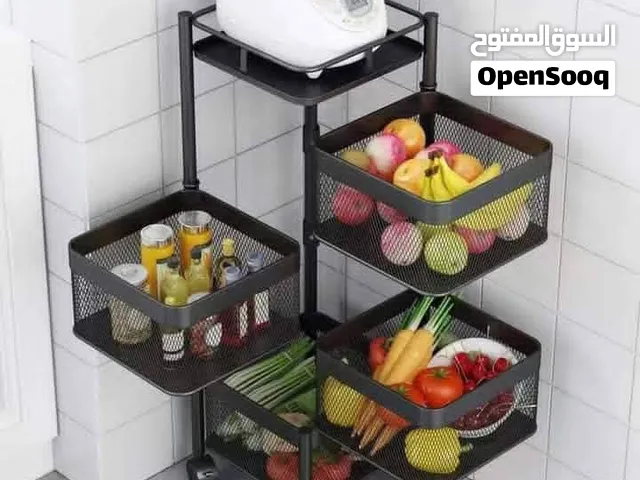 سلة خضرا معدن متوفر 4 طبقات و5 طبقات